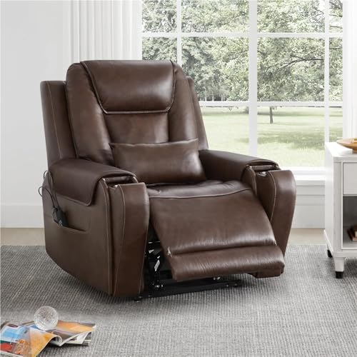 Sillón Plegable Cuero Marrón miniatura 2