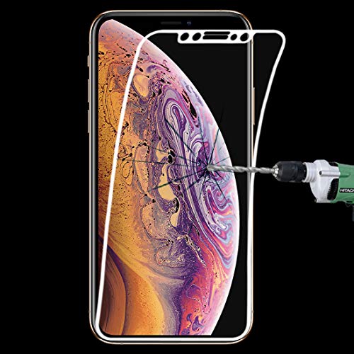 Film souple iPhone X/XS blanc anti-casse et anti-rayure 9H