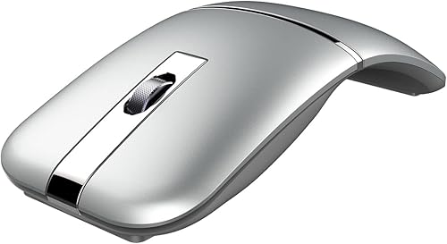 Ratón de arco inalámbrico Bluetooth, modelo dual (2.4 G + BT5.1), mouse plegable giratorio para Microsoft, ratones portátiles recargables para