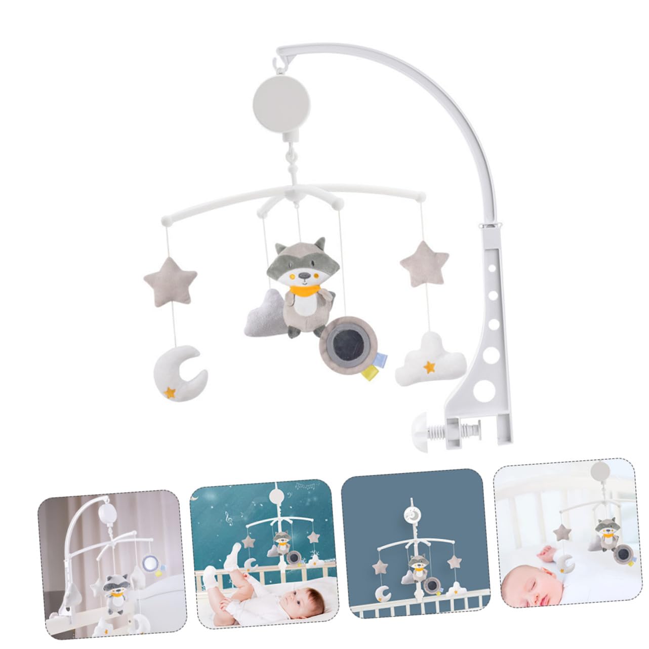 Carillon Musicale Rotante per Culla, Ornamento Cameretta | Plastica, Accessorio Appeso per Lettino, Regalo per Compleanno o Shower, per Ragazzo Ragazza