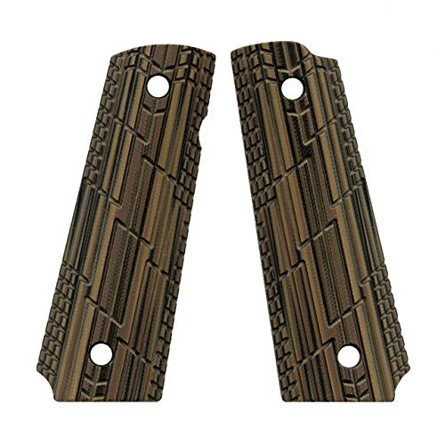 VZ Grips Bawidamann Walkure 1911 Grip, Superior Comfort, Superior Control, Made in The USA, Hyena Brown, Full Size, 2 Panels