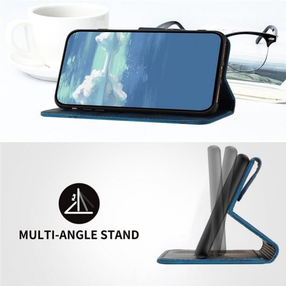 Generic Kompatybilne z Samsung Galaxy S25 Edge (kolor: czerwony) skórzany portfel etui na karty z klapką