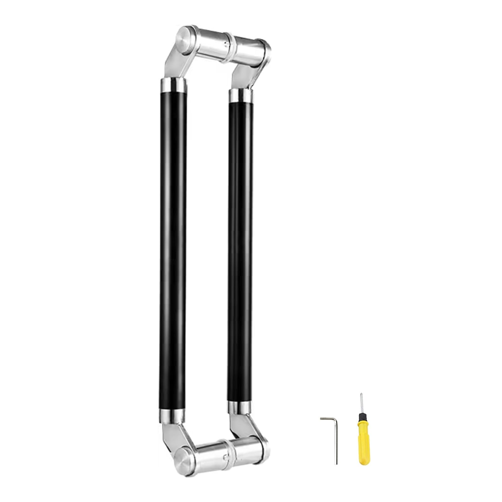 Poignée de porte design pour hôtel et bureau style contemporain noir 80 cm