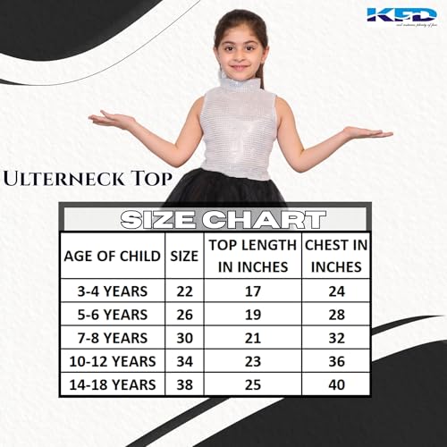 Image of Kaku Fancy Dresses Western Dance Top for Kids Halter Neck Top For Annual Function (ONLY TOP) - Skirt not included