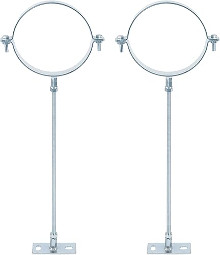 Miniatura 8 de 2 soportes de tubo de chimenea de 10 pulgadas, soporte de pared para tubo de chimenea, colgador de tubo de estufa, correa de pared de ventilación B,