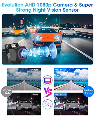 Newest5-inch-Reversing-Camera-Kit-AHD-1080P-Car-Reverse-Camera-Kit-IP68-Waterproof-Rear-View-Camera-Super-Night-Vision-for-Vans-Cars-Trucks-Two-types-of-Installation-DIY-Parking-Guide-Line