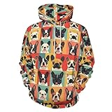 Occasions appropriées : parfait pour le printemps, l'automne et l'hiver, ce vêtement pour homme et femme est idéal pour un usage quotidien, les sorties décontractées, les voyages et la détente à la maison. Que vous exploriez de nouveaux endroits ou que vous vous détendiez à la maison, ce joli sweat-shirt coloré à imprimé bouledogue français pour homme et femme vous gardera à l'aise