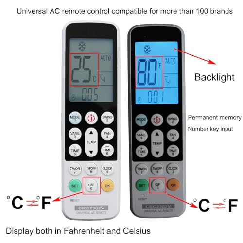 Télécommande climatiseur universelle compatible avec 100 marques de climatisation - 2
