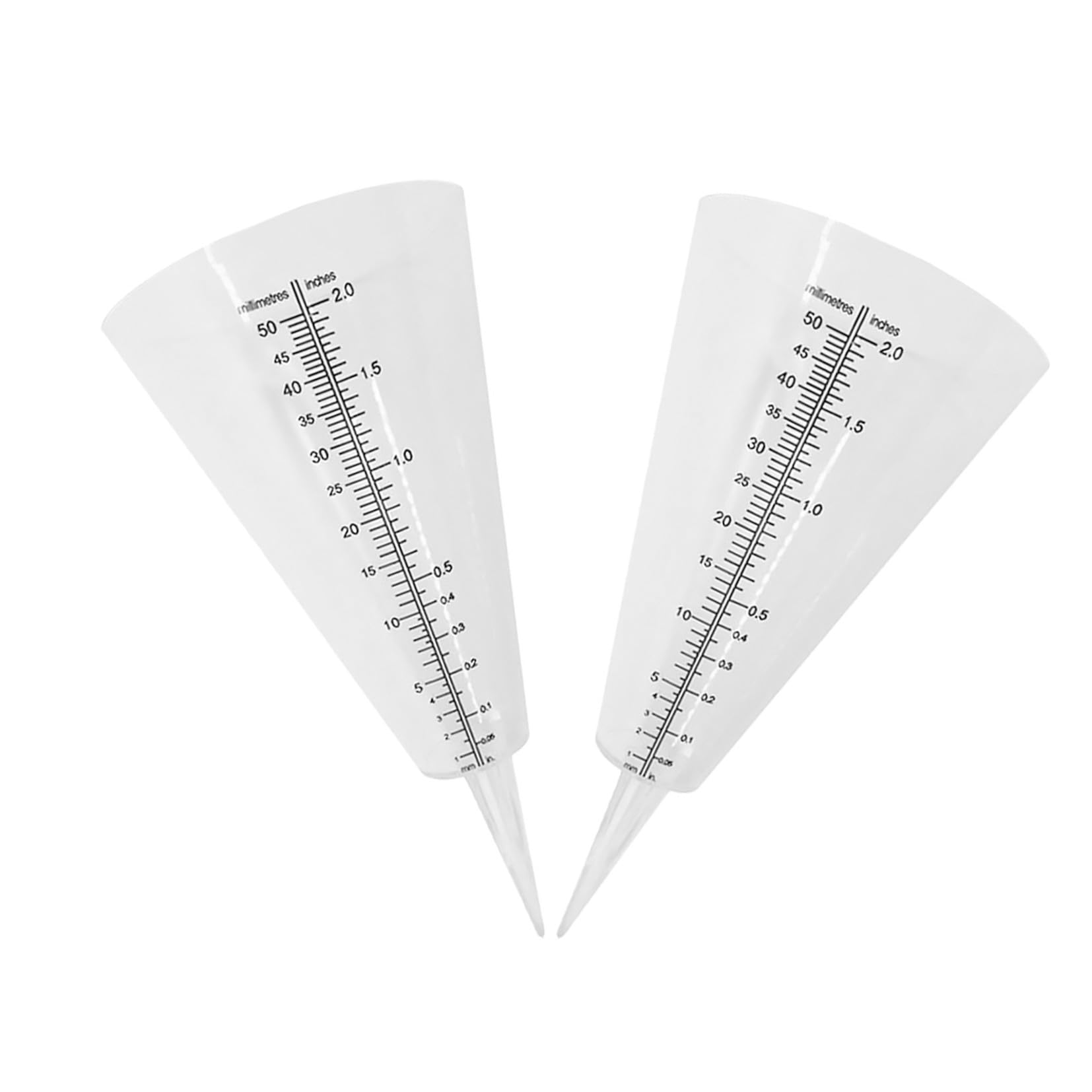 6stücke Regenmesser Mit Einfacher Ableseskala Transparente Konische Form Für Genaue Niederschlagsmessung Im Garten