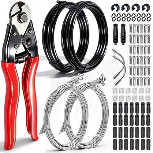 weideer 107PCS Stainless Steel Wire Cutter Bike Brake Cable Housing Shifter Cable Housing Universal...
