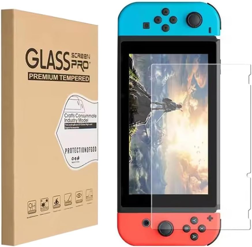 HYGMOCC Screen Protector for Nintendo Switch, 9H Hardness Transparent HD Clear Anti-Scratch Tempered Glass Film Compatible with Nintendo Switch 6.2'' (1 Pack)