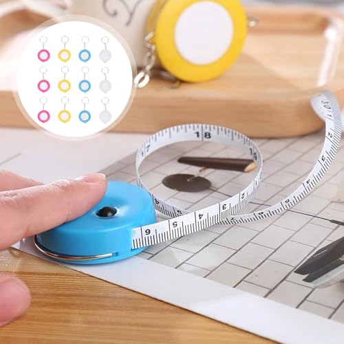 Cinta métrica llavero Kisangel 12 piezas multicolor miniatura 4