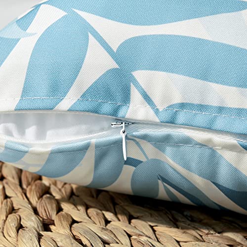 Housse coussin imperméable 45x45 bleu clair protège de l'eau les sièges de balcon