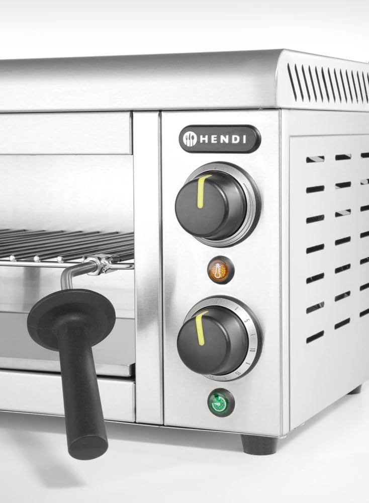 HENDI Salamandre électrique professionnelle murale, 50-300°C, 230V, 2000W, 610x450x(H)275mm, acier inoxydable
