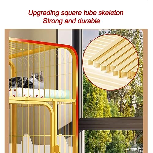 Cage à chat métallique blanche grand format pour intérieur et camping