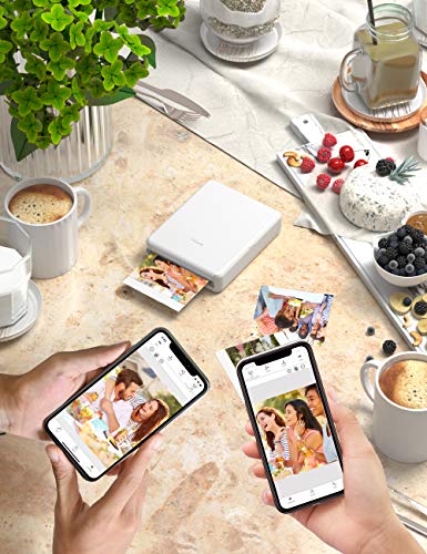 Victure 3x3” Portable Photo Printer, Bluetooth Connection, Rechargeable, Including 10 Pieces of Photo Paper, Android/iOS/Tablet Devices Compatible, no Ink, Wireless,4 Pass Technology - Thumbnail 2
