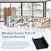 10 Pack Window Screen Pull Tabs, Window Screen Lift Tabs Replacement Flat Spline Channel Pull Tab Clip Black