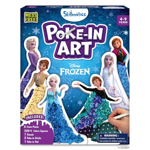Image of Skillmatics Poke-in Art - Disney Frozen - Wooden Craft Kit for Kids, Creative Activities, Gifts for 4 5 6 7 8 9 Year Old Girls Includes Elsa and Anna