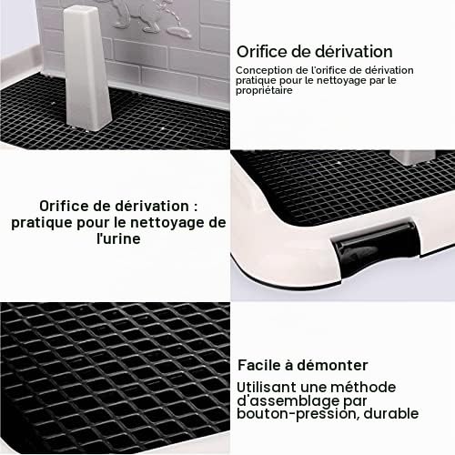 Akozon Chien Toilette Intérieur Chiot Formation Toilette Chat Pot Clôture Chien Miction Programmée Plateau de Pot Litière pour Chien (Black)