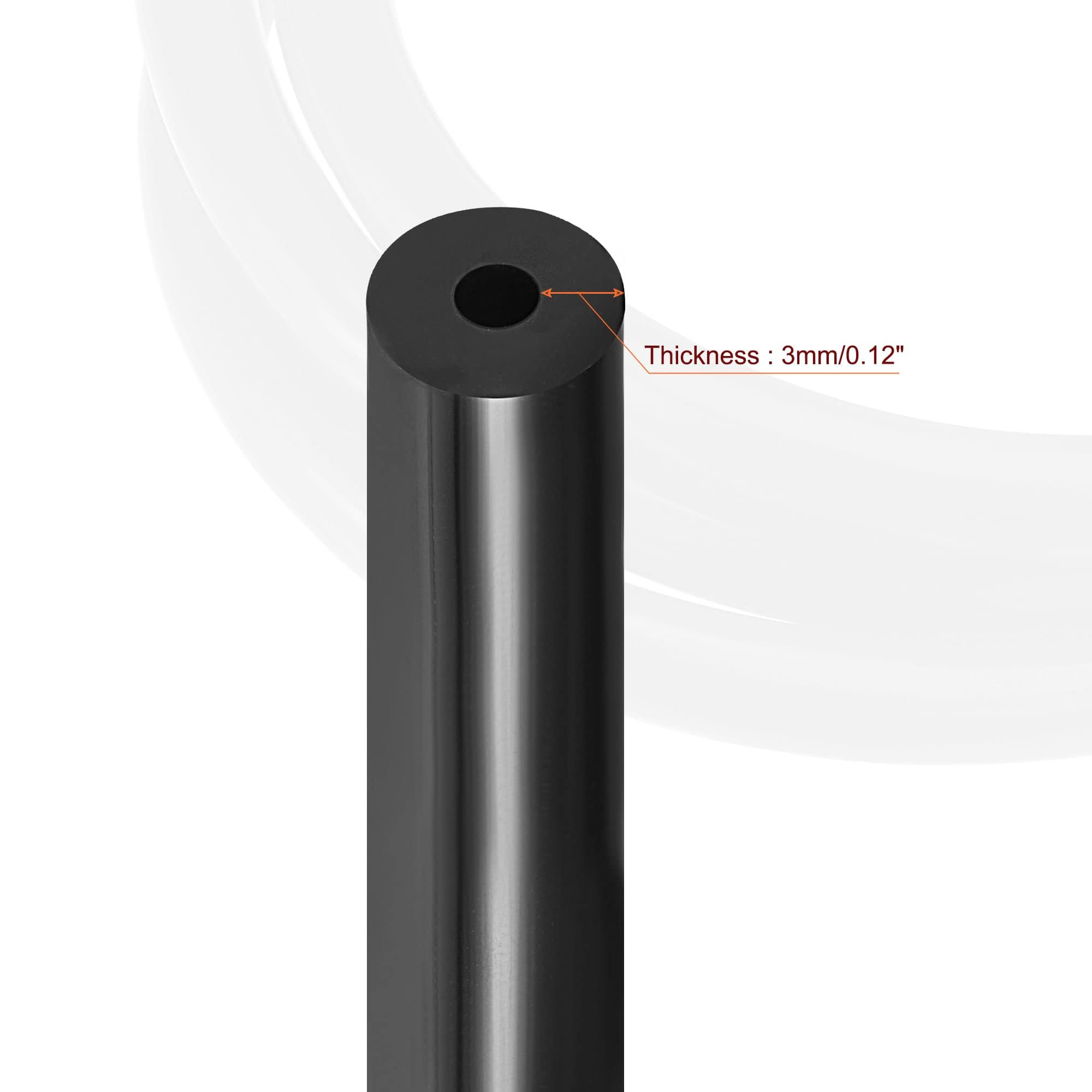 Tuyau Silicone Souple 8x12 Mm - 2 Mètres Noir - Qualité Alimentaire, Résistant Haute Température (-60°C à +240°C) - Pour Aquarium, Pompes, Transfert