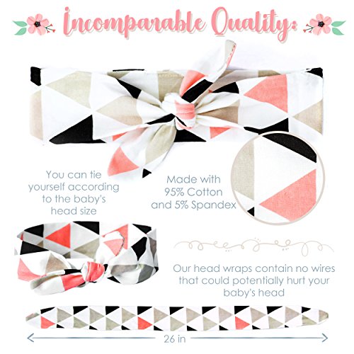 Jlika Baby Girl Headbands 10 Pack Toddler Cotton Knotted Newborn Headband Headwrap Bows Hair Accessories #TOP1