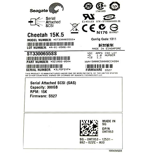 Composant SEAGATE HDD 300GB SAS 15K cache 16MB pour baie informatique - 3