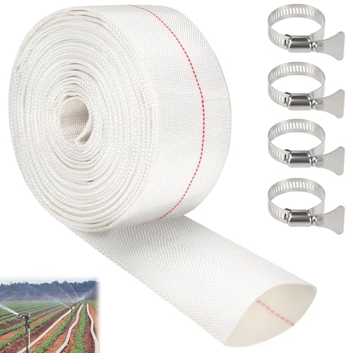 sturiz Gewebeschlauch Flachschlauch Schlauch 1 1/4 Zoll Feuerwehrschlauch 32mm Schlauch für Schmutzwasserpumpe Tauchpumpe Saugschlauch Druckschlauch 10M Pumpenschlauch Bauschlauch Industrieschlauch