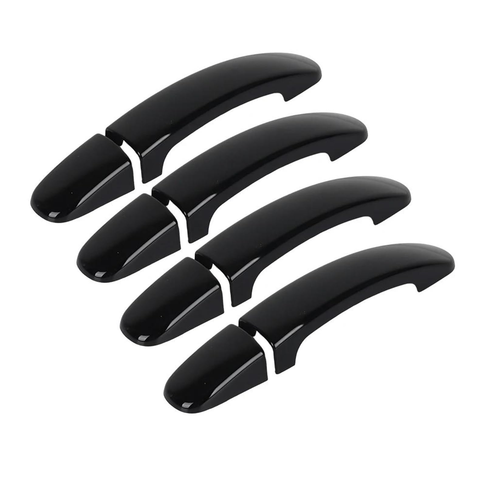 Ujnheq One Color 4Pcs/Set Abs Car Exterior Plastic Gloss Black Door Handle Cover For Ford For Custom For Transit For Tourneo 2012