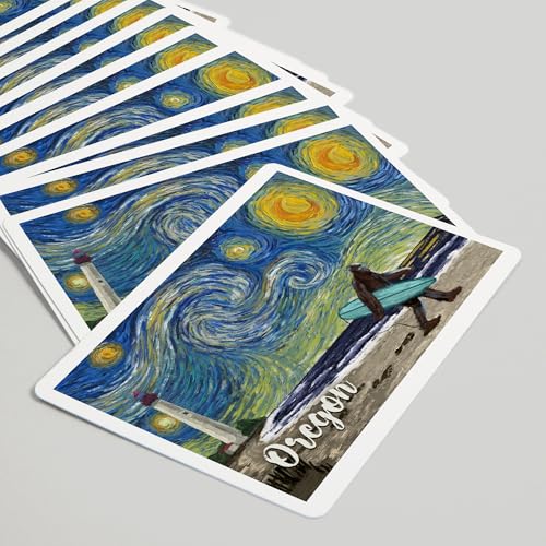 Lantern Press Oregon Naipes Póker 52 Cartas miniatura 5
