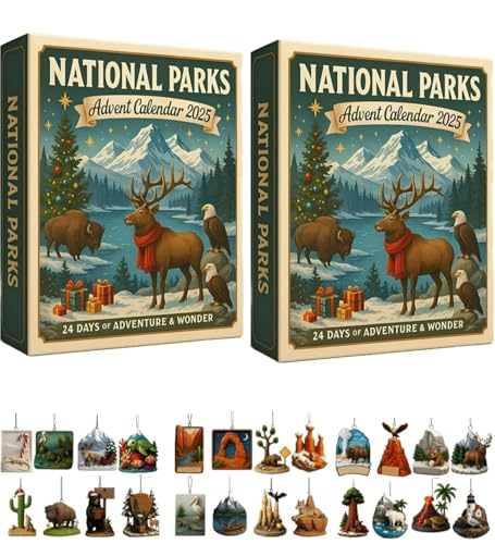 National Parks Advent Calendar 2025, 24 Days Christmas Countdown Calendar