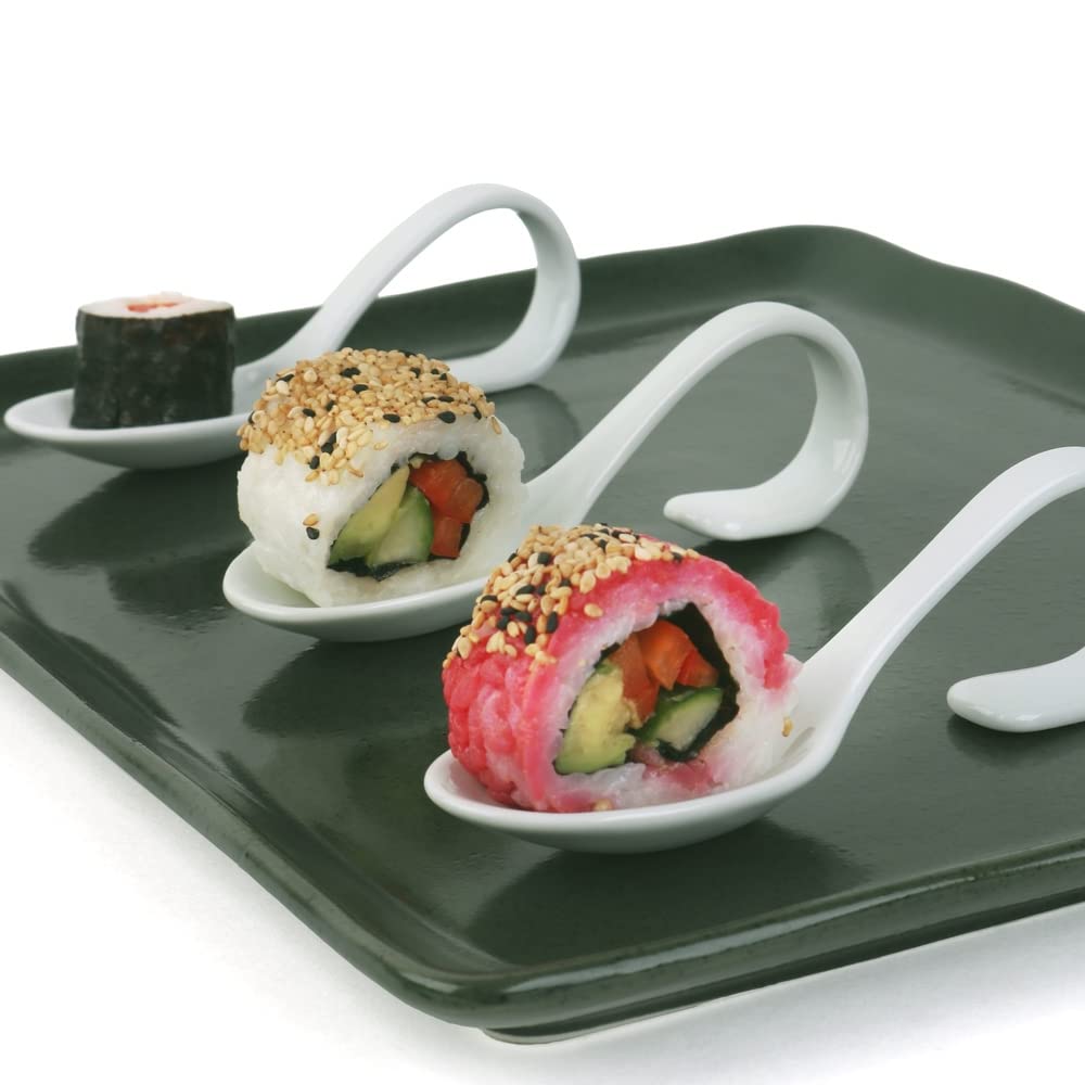 Appetizer Zakouski- & Häppchen Löffel 14 cm, weiß, 6 Einheiten