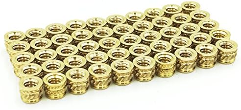 #4-40 x 0.135" Qty 50 Threaded Heat-Set Inserts used for connecting 3D printed and injection molded parts.
