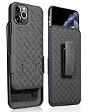 Aduro Combo Case & Holster for iPhone 11 Pro Max, Slim Shell & Swivel Belt Clip Holster, with Built-in Kickstand for Apple iPhone