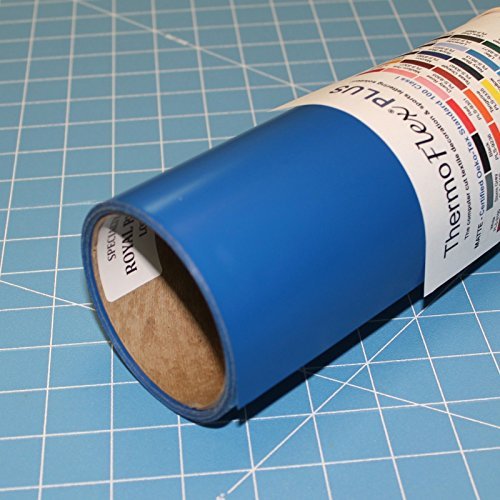 ThermoFlex Plus 15 Roll, Iron on Heat Transfer Vinyl, HTV (Royal Blue, 3 Feet)