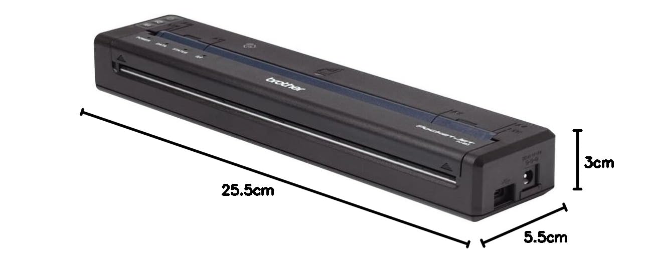 Brother PJ-883 Mobiler A4 Thermodirekt-Dokumentendrucker mit 300 DPI Druckauflösung, 13,5 Seiten/Minute, Bluetooth- und USB-C- und WLAN-Schnittstelle, Schwarz