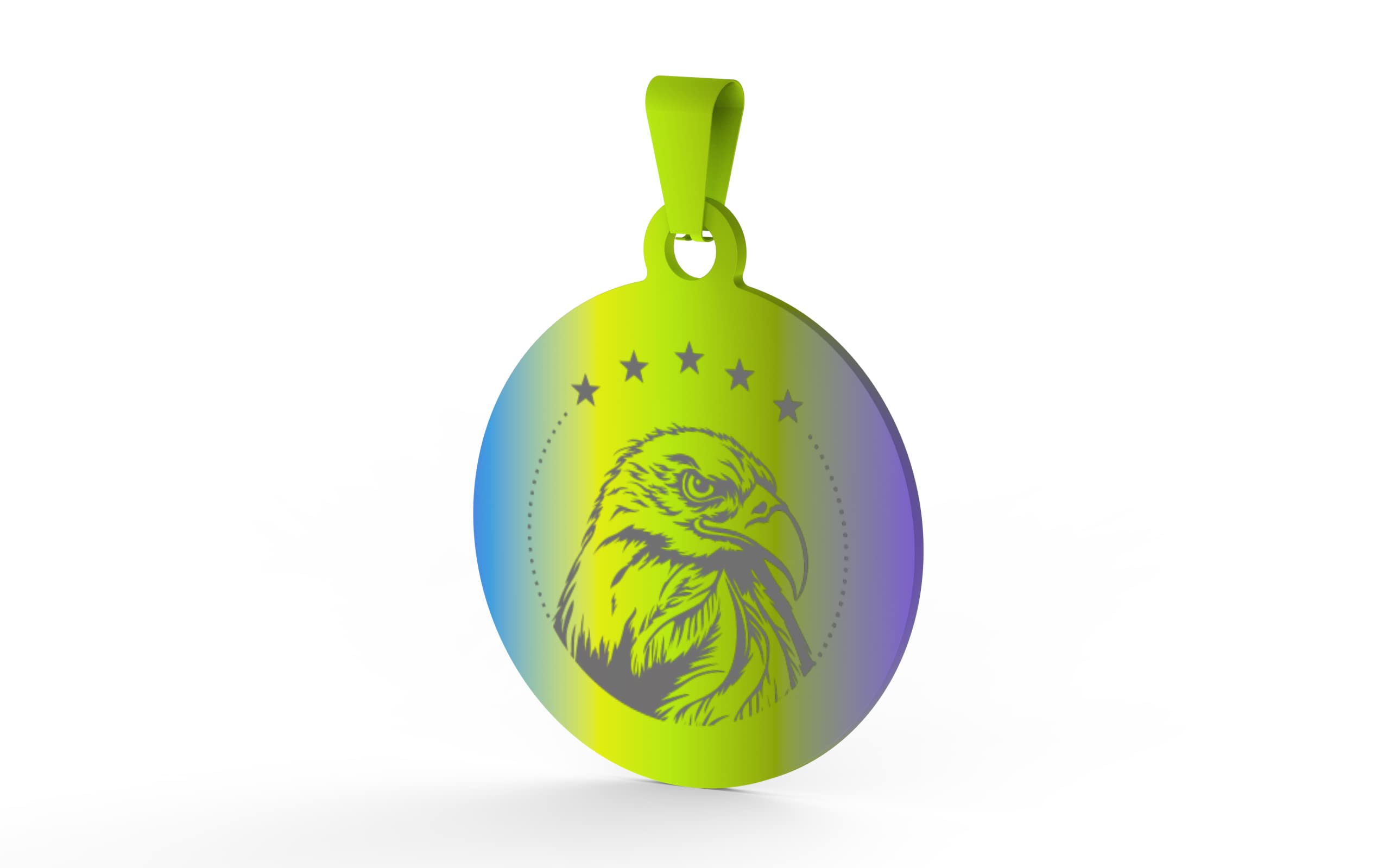 Photo 1 of QR Code Pet ID Tag, Stainless Steel ID Tag, Deep Laser Engraving, Modifiable Pet Online Profile, Scannable QR Code Tags for Location , Instant Email Alert to Prevent Lost (Round, Nebula)