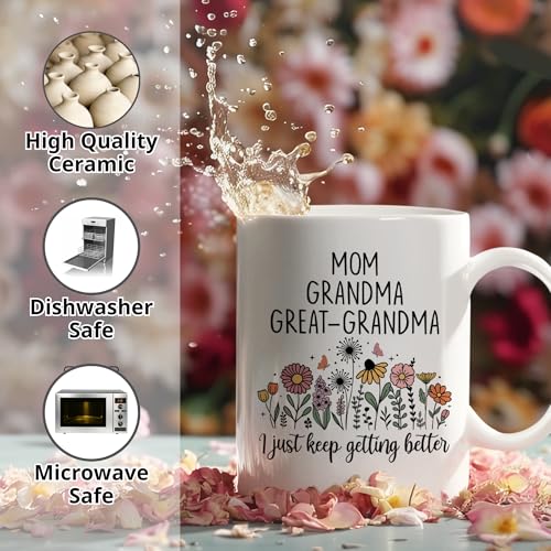 Taza Promoted To Great Grandma 11oz Cerámica miniatura 4
