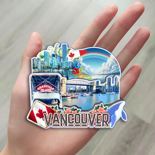 Imán decorativo redondo Vancouver 3-4 pulgadas miniatura 4