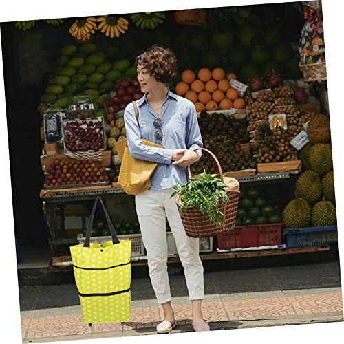 Zerodeko Einkaufswagen zusammenfalten tragbare Einkaufstasche Lebensmittelgeschäft Faltbare Einkaufstüten wagen karren faltbar Trolley für Supermarkt wiederverwendbare Einkaufstüte Haushalt – Bild 4