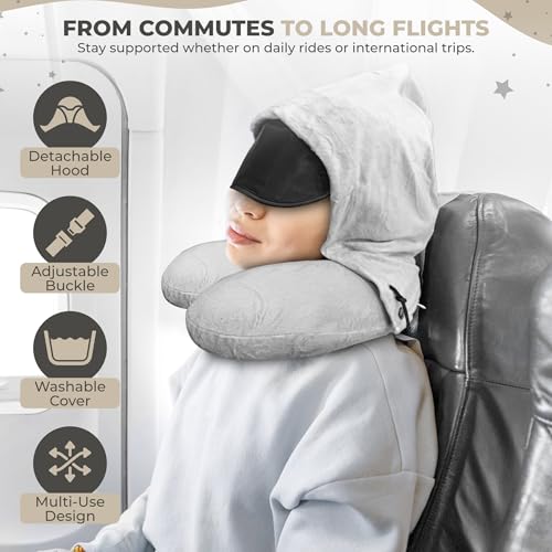 Almohada de espuma viscoelástica en forma de U miniatura 6