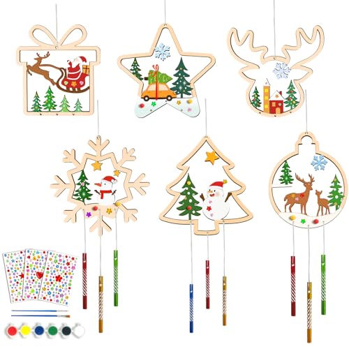 Happirra Weihnachten Bastelset Kinder DIY Windspiel – 12...