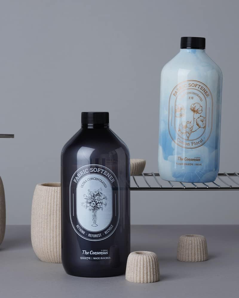 Ultra concentrated fabric softener, 950ml, cotton floral. Low Tox