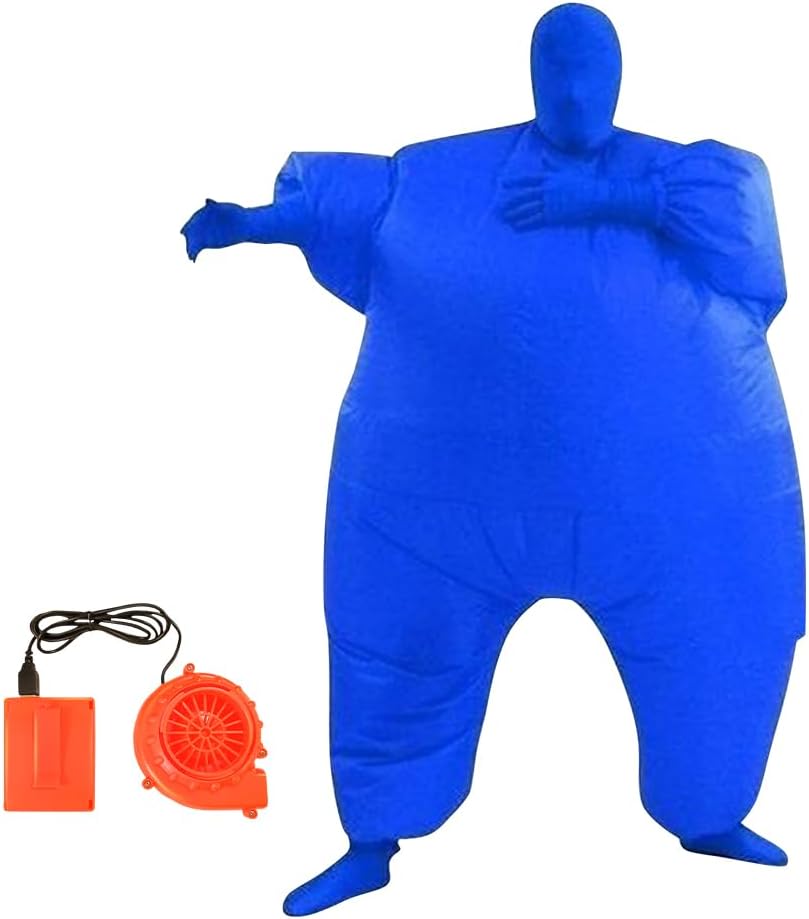 Qshine Adult Inflatable Full Body Jumpsuit Cosplay Costume Halloween Funny Fancy Dress Blow Up Party Toy