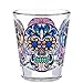 Culver Sugar Skulls Decorated Shot Glasses, 1.75-Ounce, Set of 4