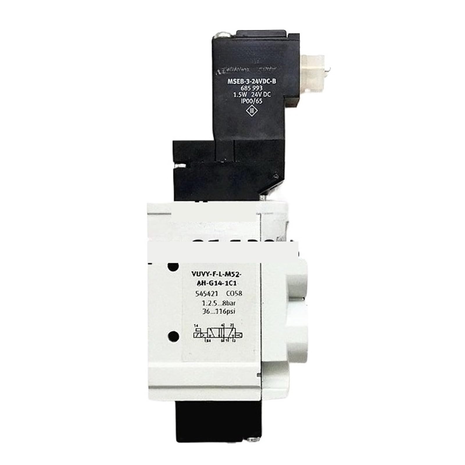 Électrovanne 545421 VUVY-FL-M52-AH-G14-1C1 pour commande de fluide mécanique