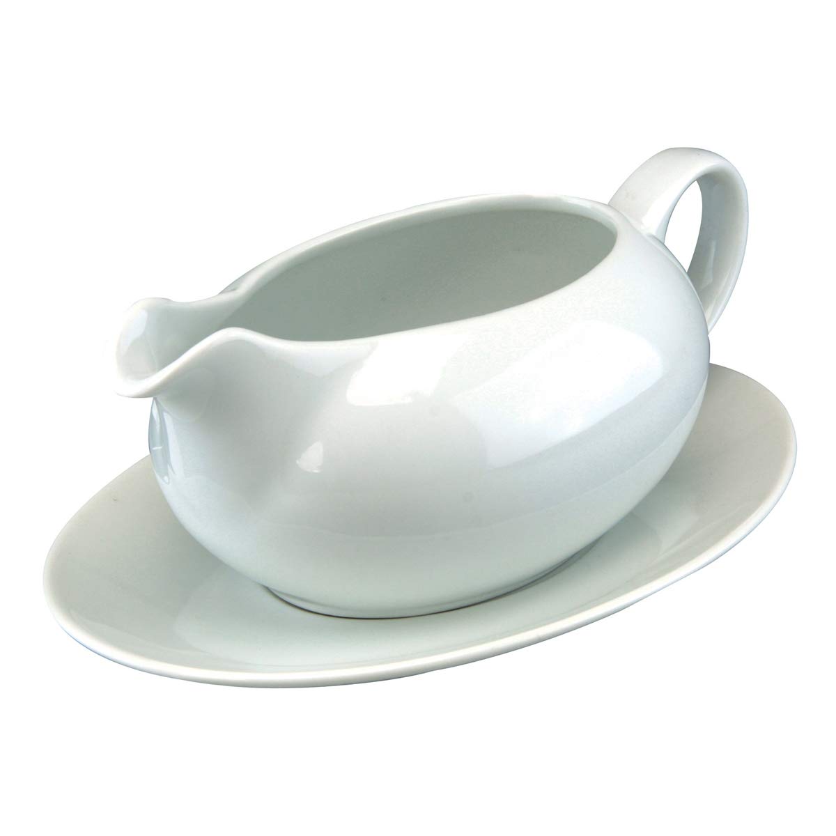 Apollo Gravy Boat 550ml Saucer, Multi-Colour, 21x9.1x14, 2359