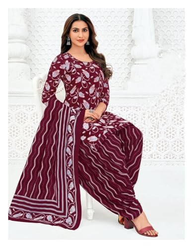 Image of Priyashi Women Unstiched Crepe dress materials | Crepe Salwar Suit for women with dupatta | suit material for women unstitched