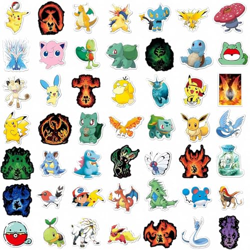 image for KliSa 101Pcs Cartoon Pokémon Stickers in Gift Bag for Suitcase Laptop