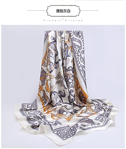 Big Square Silk Scarf in Abstract Patterns,100% Silk,5+ Optional Colors,110cm x 110cm,真丝围巾4