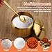 Londehuhai 15oz Sugar Bowl with Lid and Spoon, Round Sugar Jar Kitchen Storage Container for Seasonings, Sugar, Salt, Pepper, Spices, Coffee Bar Kitchen Accessories, Dishwasher Safe(COLOR:Gold)